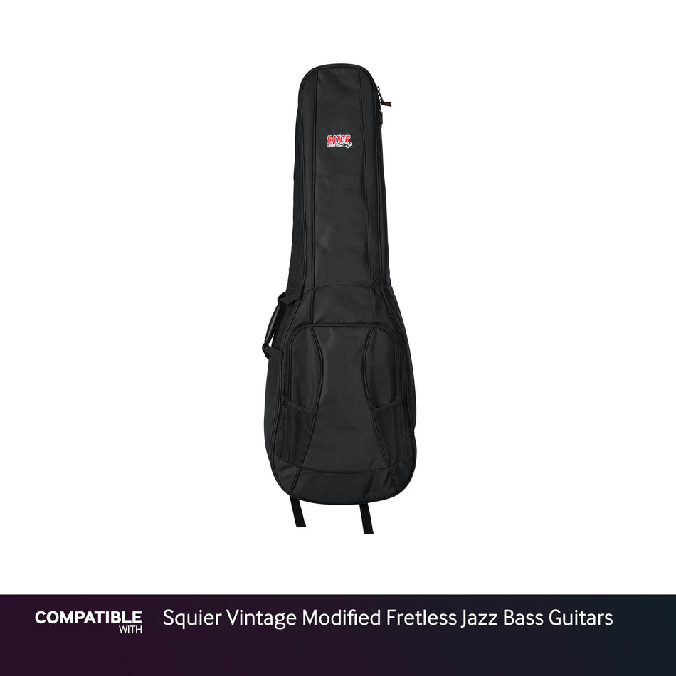 Gator Dual Compartment Gig Bag for Squier Vintage Modified Fretless Jazz Bass Guitars