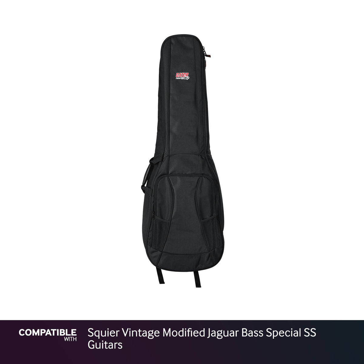 Gator Dual Compartment Gig Bag for Squier Vintage Modified Jaguar Bass Special SS Guitars