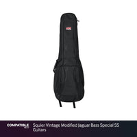 Gator Dual Compartment Gig Bag for Squier Vintage Modified Jaguar Bass Special SS Guitars