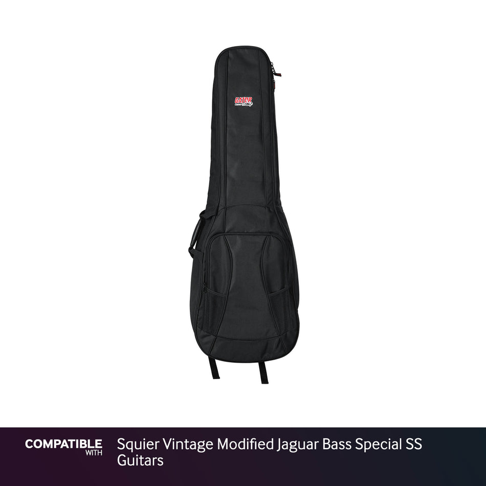 Gator Dual Compartment Gig Bag for Squier Vintage Modified Jaguar Bass Special SS Guitars