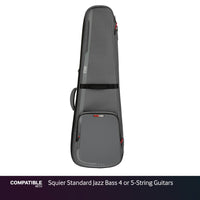 Gator Gray ICON Case for Squier Standard Jazz Bass 4 or 5-String Guitars