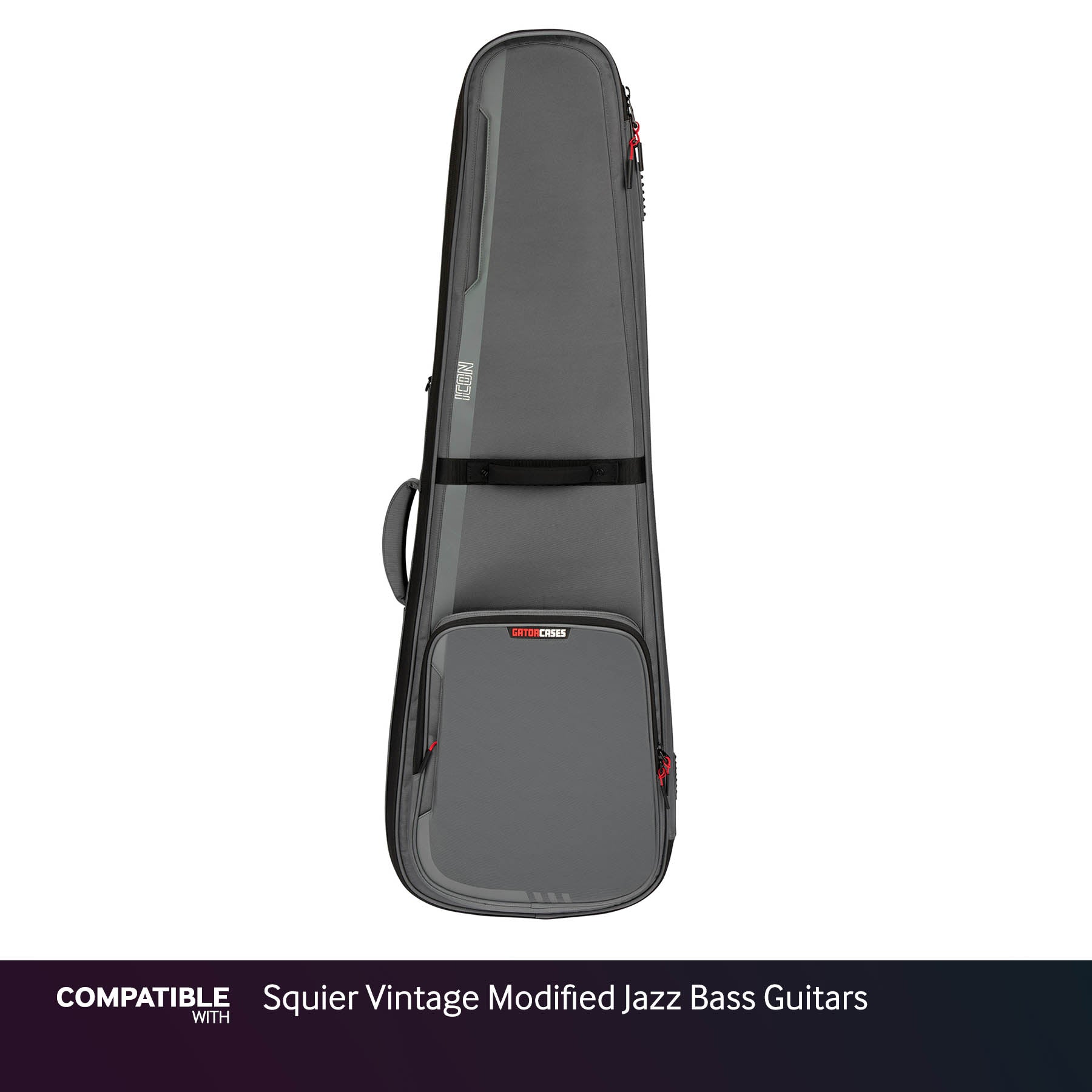 Gator Gray ICON Case for Squier Vintage Modified Jazz Bass Guitars