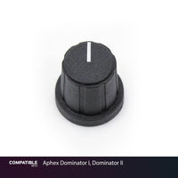 Black Knob with Cap (with Indicator Line) for Aphex Dominator I, Dominator II