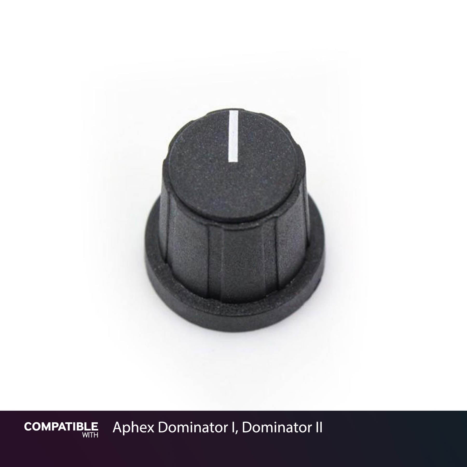 Black Knob with Cap (with Indicator Line) for Aphex Dominator I, Dominator II