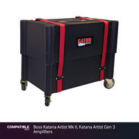 Gator Plastic Amp Transporter with Wheels for Boss Katana Artist Mk II, Katana Artist Gen 3 Amplifiers