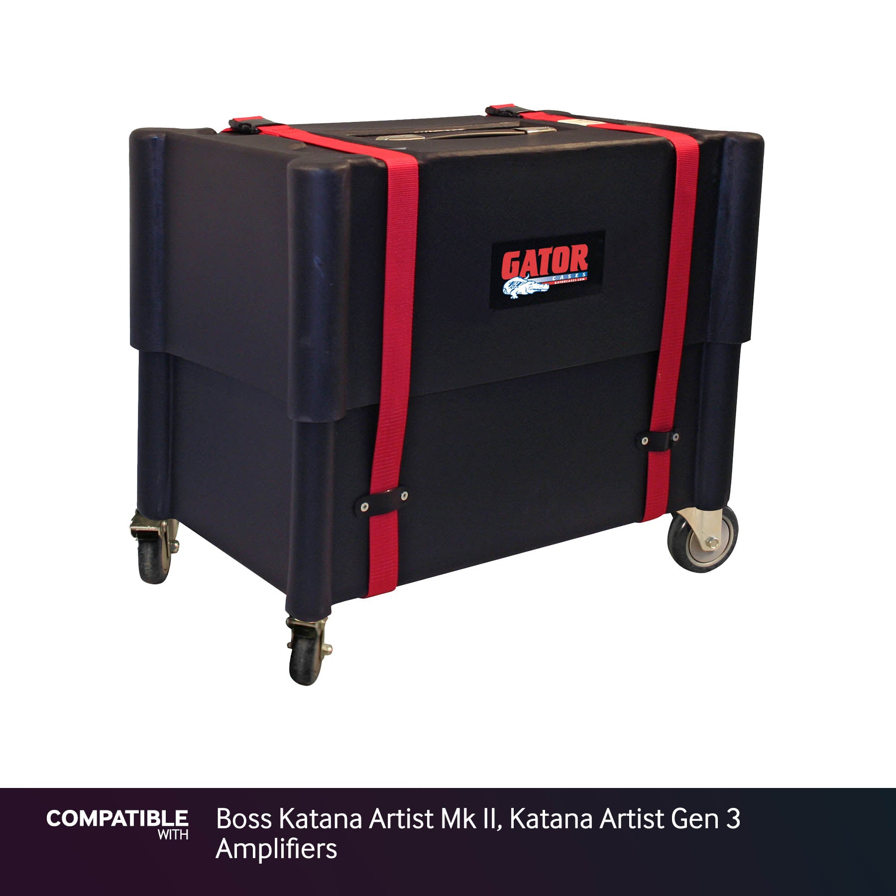 Gator Plastic Amp Transporter with Wheels for Boss Katana Artist Mk II, Katana Artist Gen 3 Amplifiers