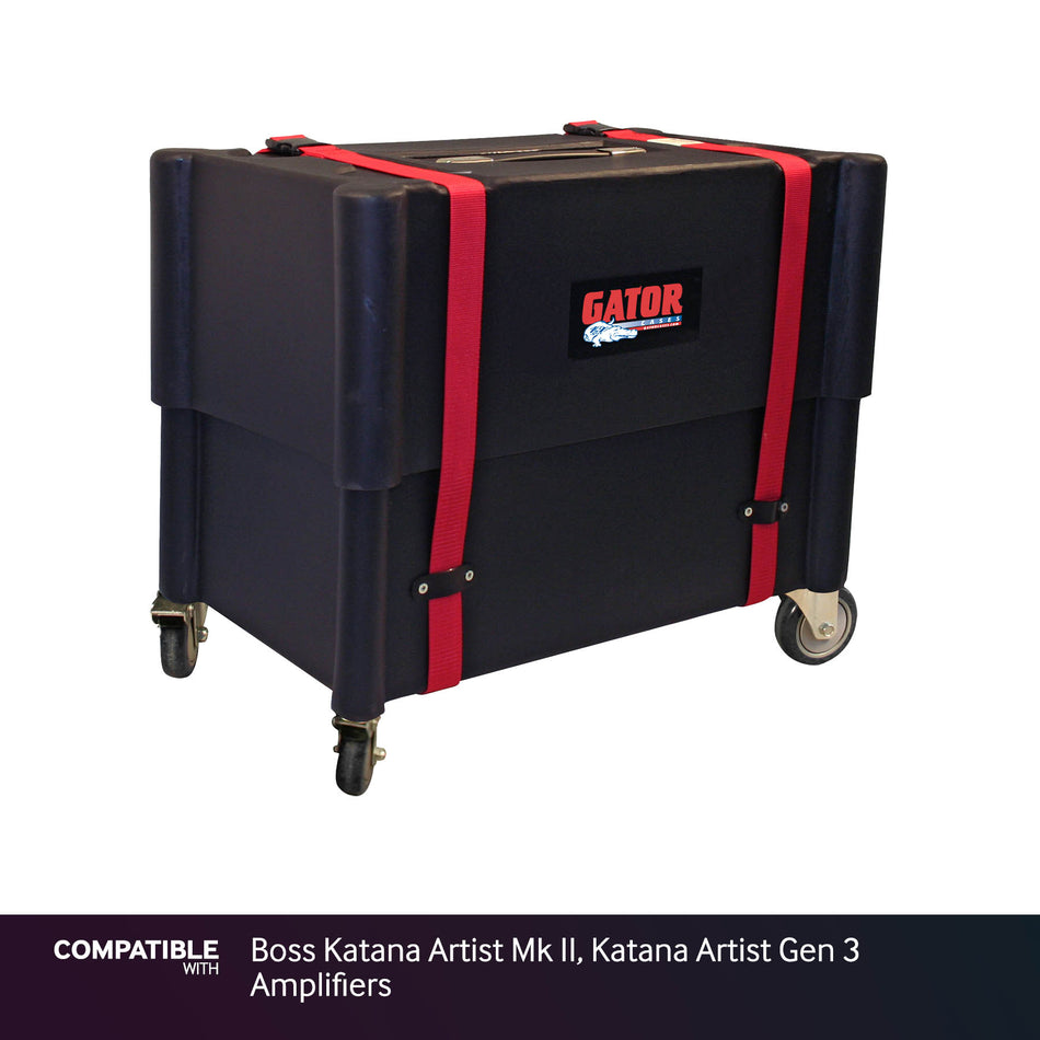 Gator Plastic Amp Transporter with Wheels for Boss Katana Artist Mk II, Katana Artist Gen 3 Amplifiers