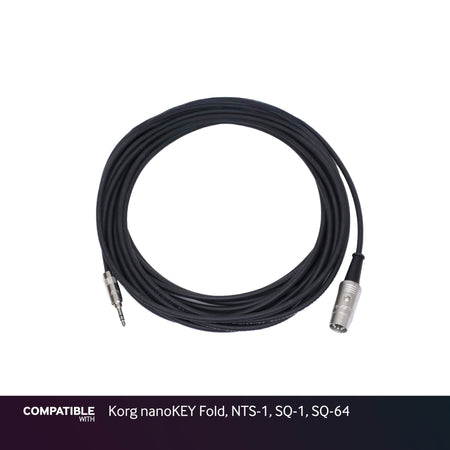 Rapco 1/8" TRS MIDI Type-A Cable for Korg nanoKEY Fold, NTS-1, SQ-1, SQ-64