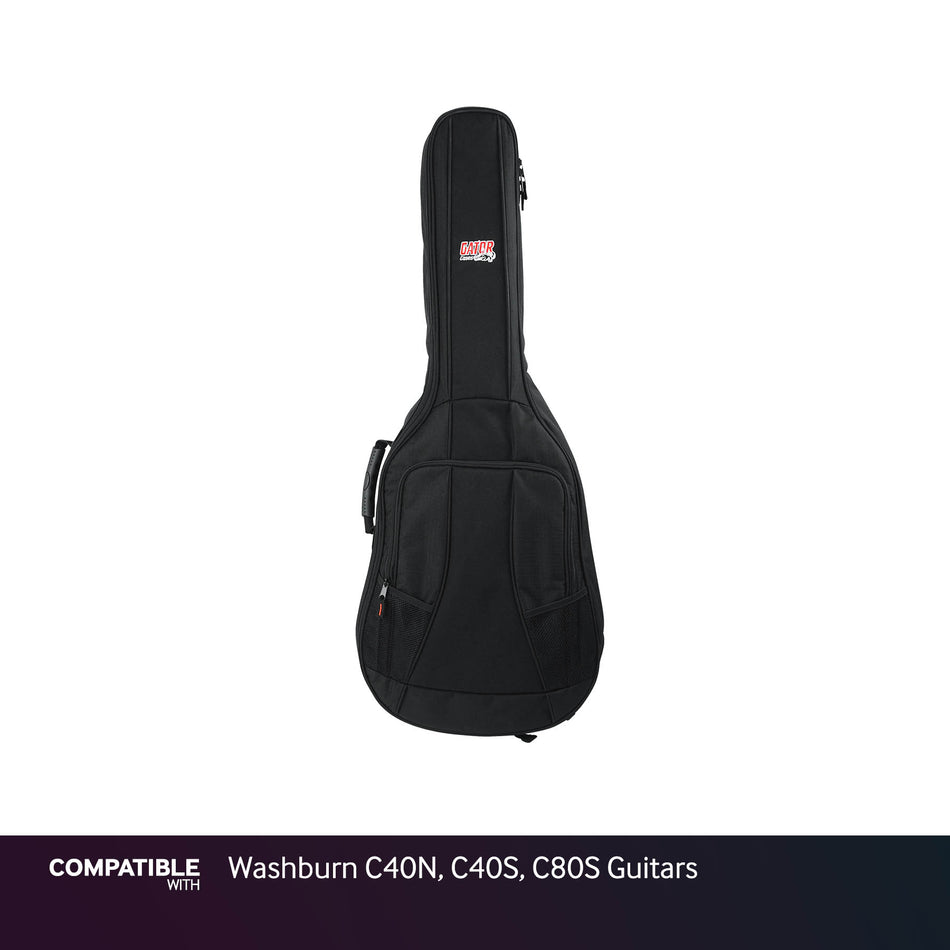 Gator Padded Gig Bag for Washburn C40N, C40S, C80S Guitars
