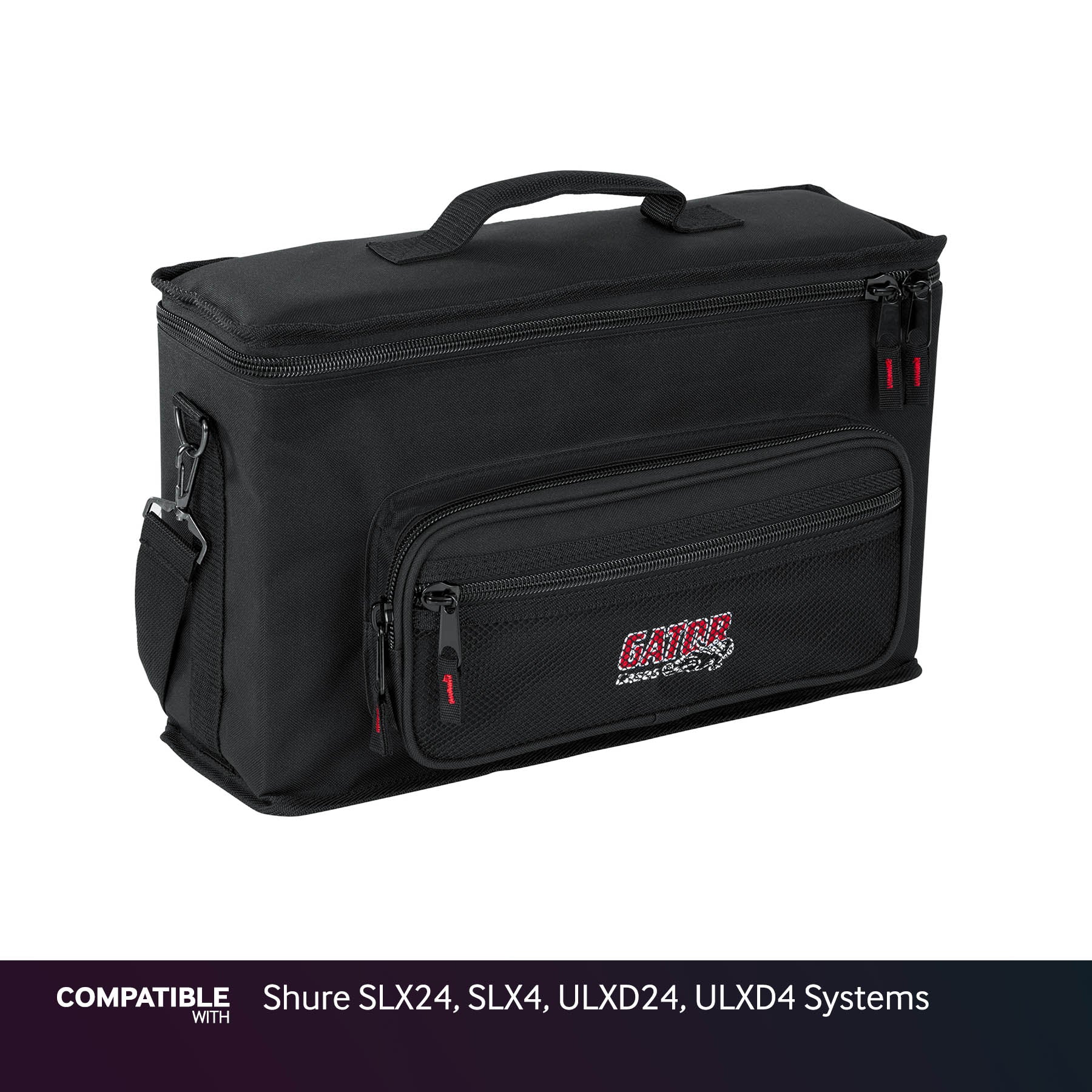 Gator Dual Wireless Case for Shure SLX24, SLX4, ULXD24, ULXD4 Systems
