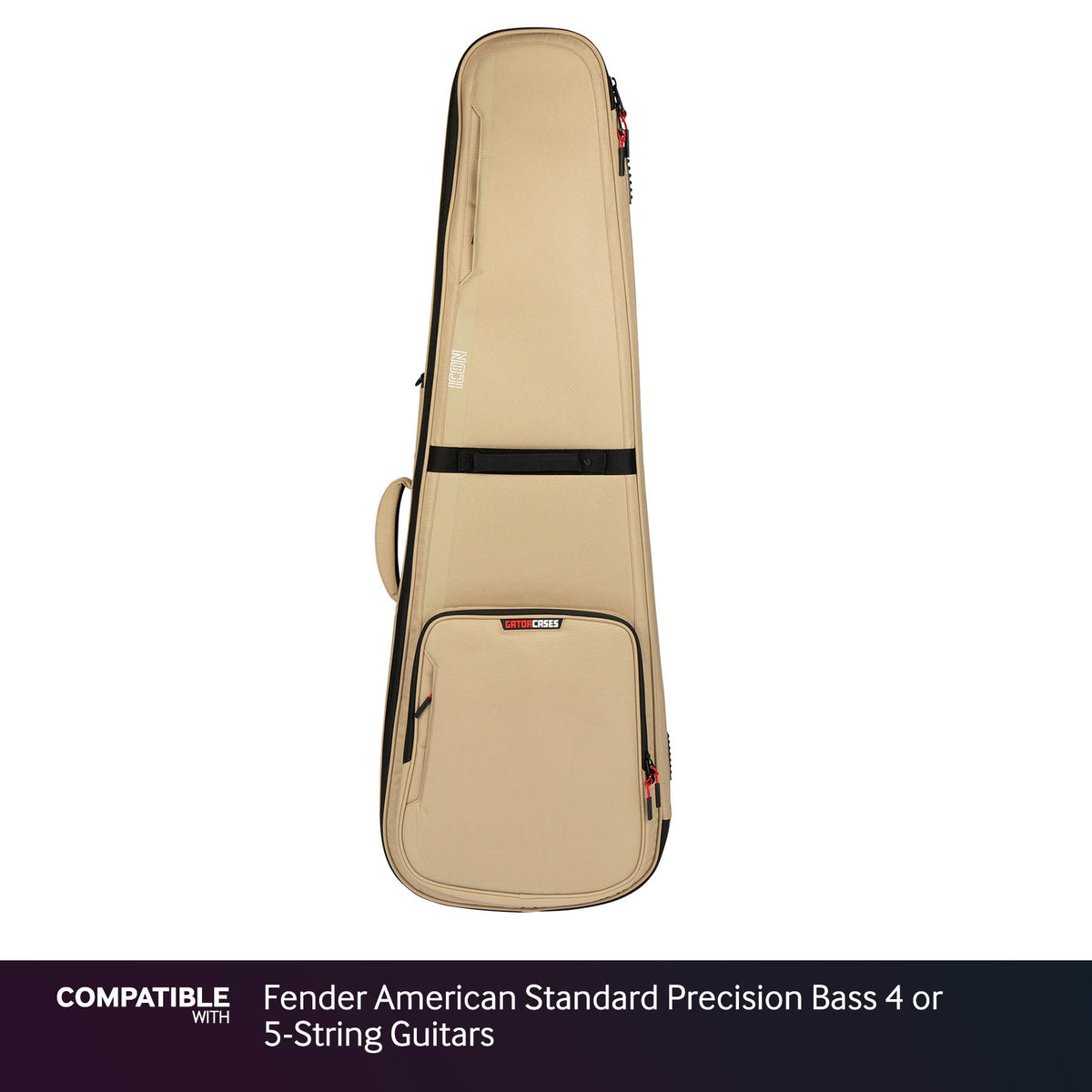 Gator Khaki ICON Case for Fender American Standard Precision Bass 4 or 5-String Guitars