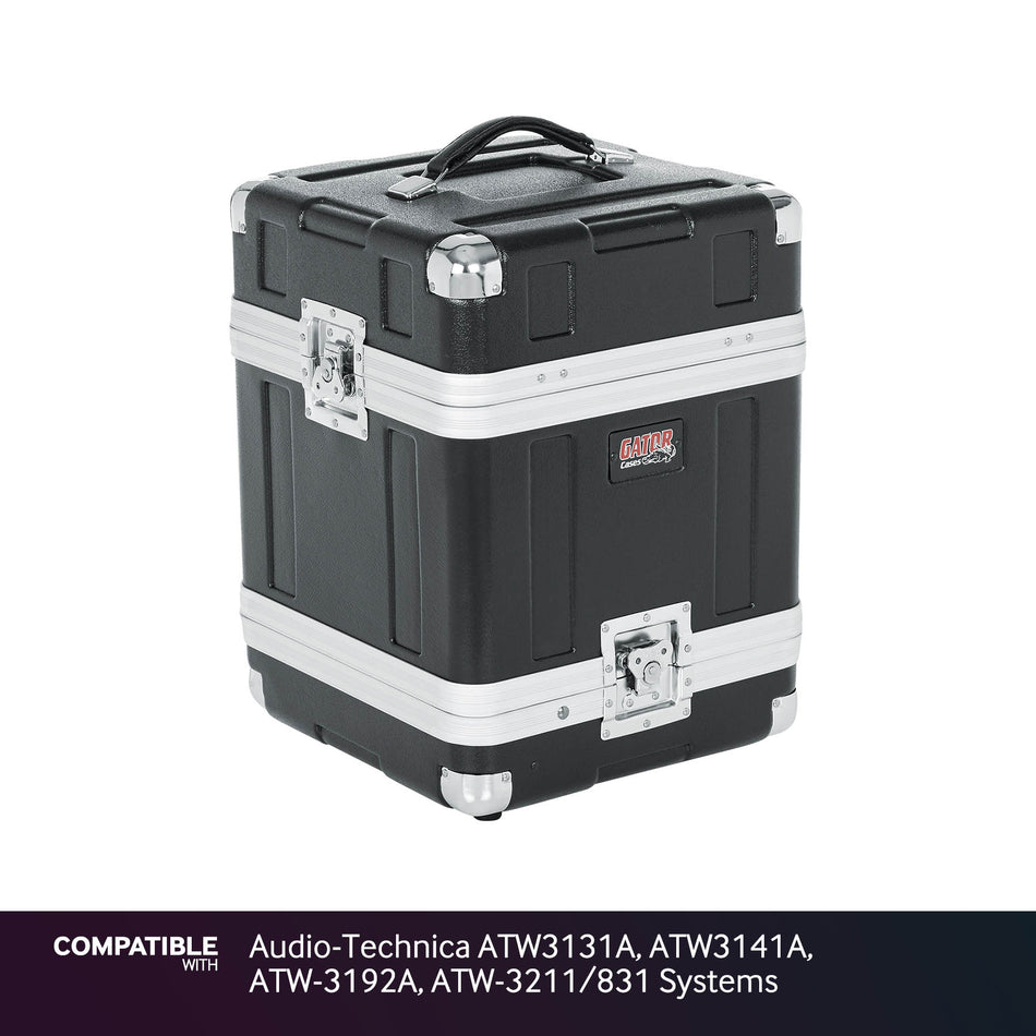 Gator 4-System Case for Audio-Technica ATW3131A, ATW3141A, ATW-3192A, ATW-3211/831 Systems