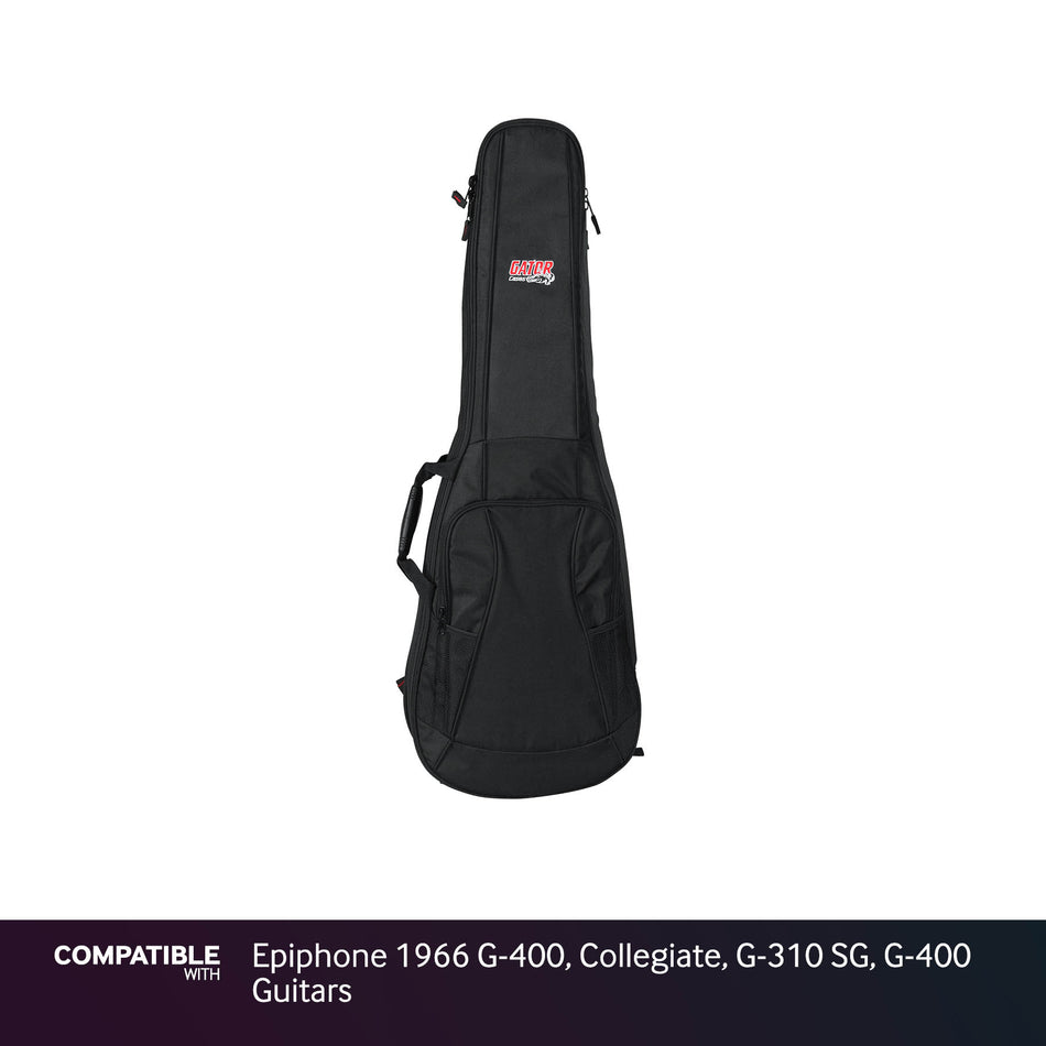 Gator Dual Gig Bag for Epiphone 1966 G-400, Collegiate, G-310 SG, G-400 Guitars