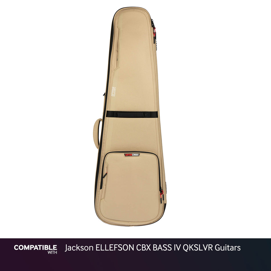 Gator Khaki ICON Case for Jackson ELLEFSON CBX BASS IV QKSLVR Guitars