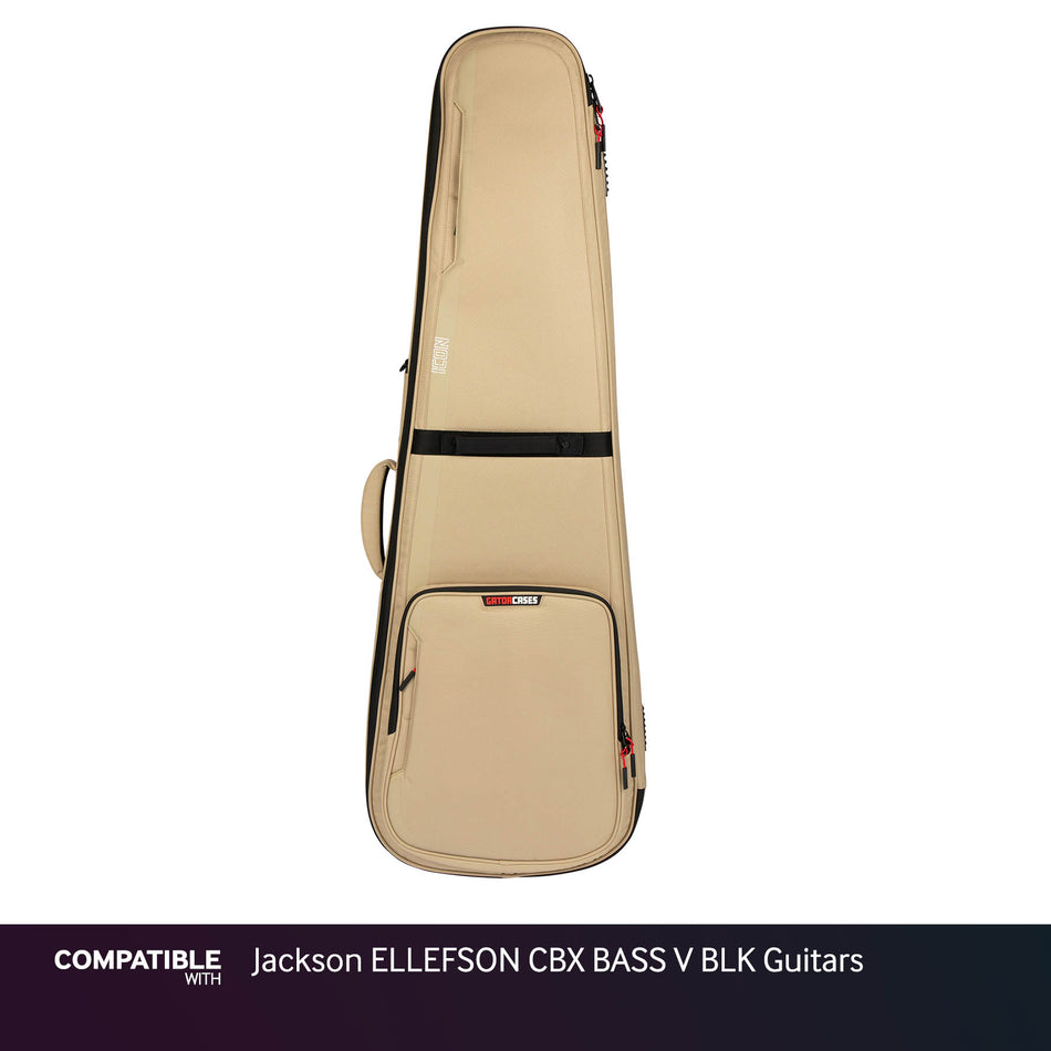 Gator Khaki ICON Case for Jackson ELLEFSON CBX BASS V BLK Guitars