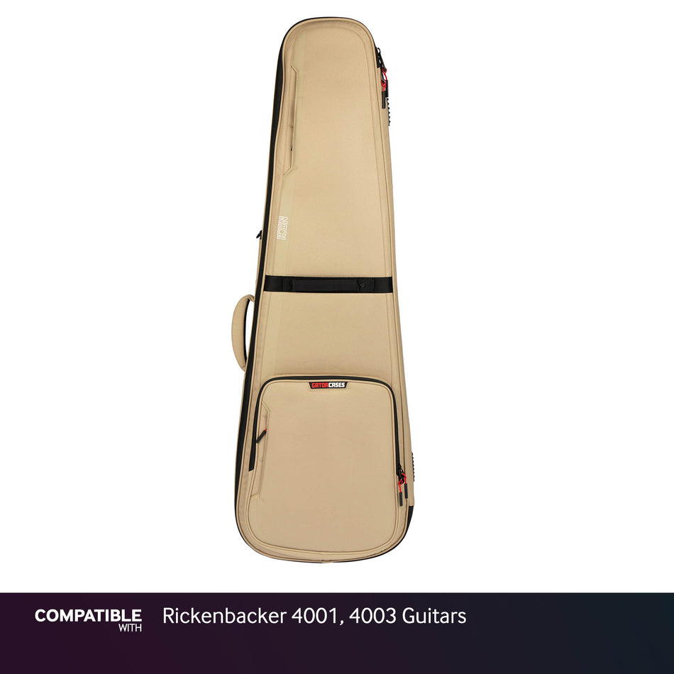 Gator Khaki ICON Case for Rickenbacker 4001, 4003 Guitars
