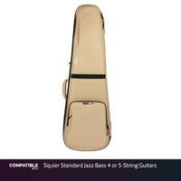 Gator Khaki ICON Case for Squier Standard Jazz Bass 4 or 5-String Guitars