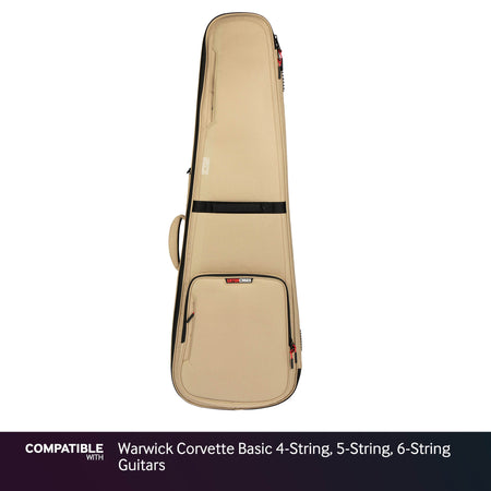 Gator Khaki ICON Case for Warwick Corvette Basic 4-String, 5-String, 6-String Guitars
