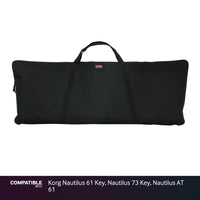 Gator Economy Keyboard Gig Bag for Korg Nautilus 61 Key, Nautilus 73 Key, Nautilus AT 61