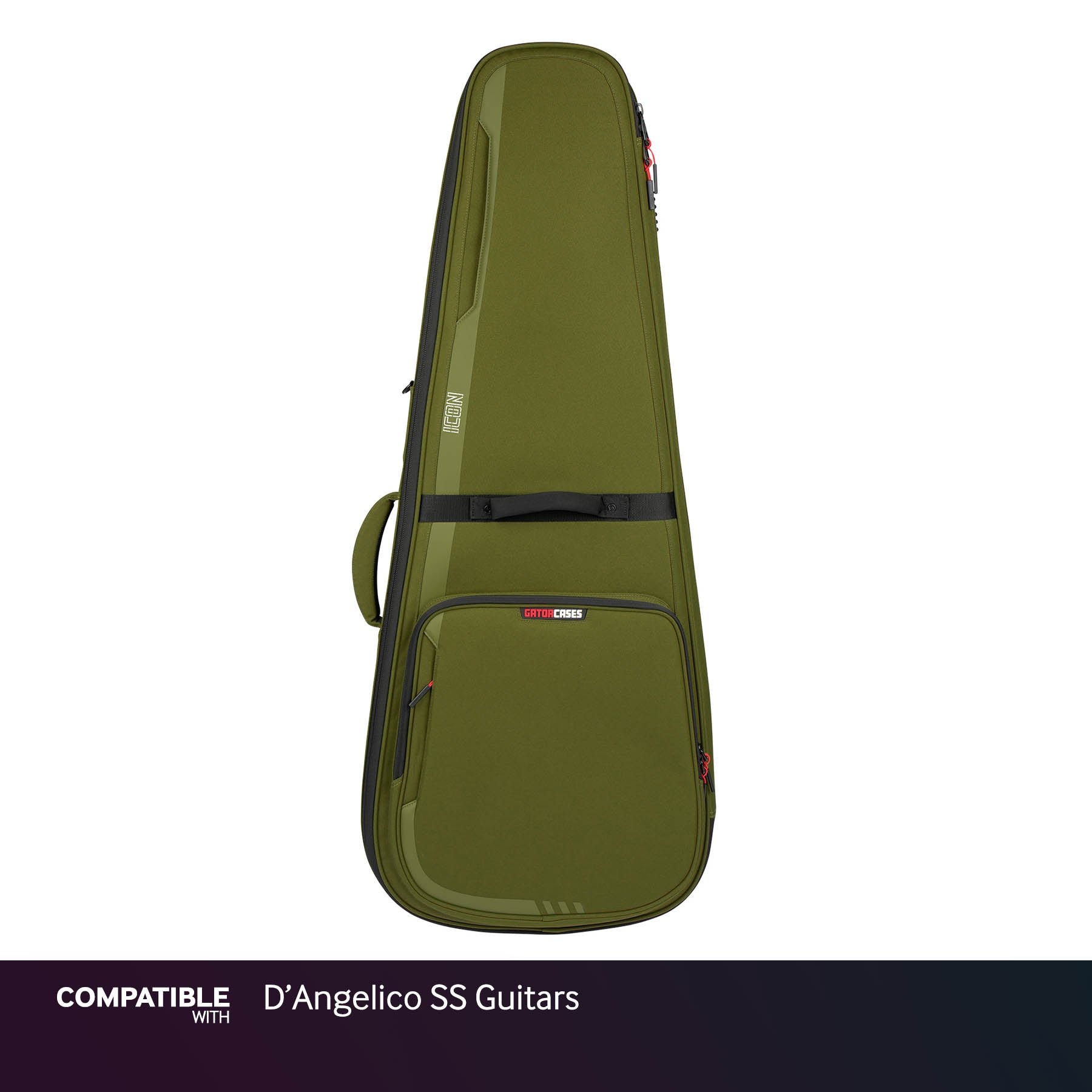 Gator Green ICON Case for D'Angelico SS Guitars
