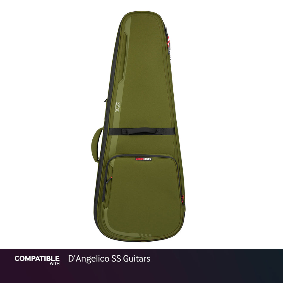 Gator Green ICON Case for D'Angelico SS Guitars