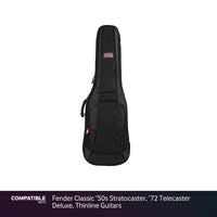 Gator Padded Gig Bag for Fender Classic '50s Stratocaster, '72 Telecaster Deluxe, Thinline Guitars