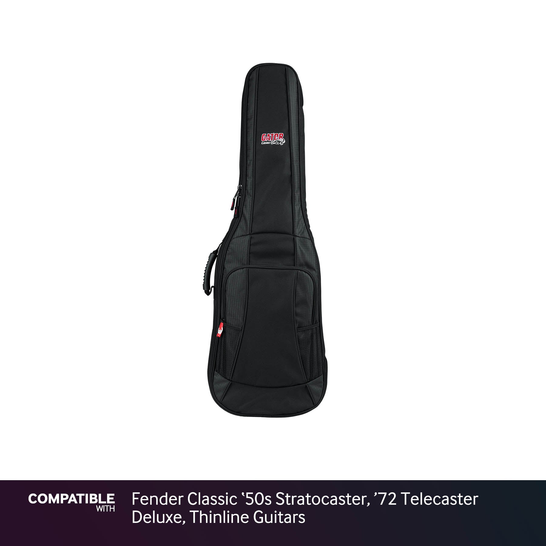 Gator Padded Gig Bag for Fender Classic '50s Stratocaster, '72 Telecaster Deluxe, Thinline Guitars
