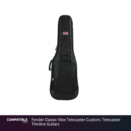 Gator Padded Gig Bag for Fender Classic Vibe Telecaster Custom, Telecaster Thinline Guitars
