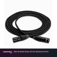 Hosa 25-foot EtherCON Cable for Allen & Heath Dante 64×64, SQ Dante 64×64