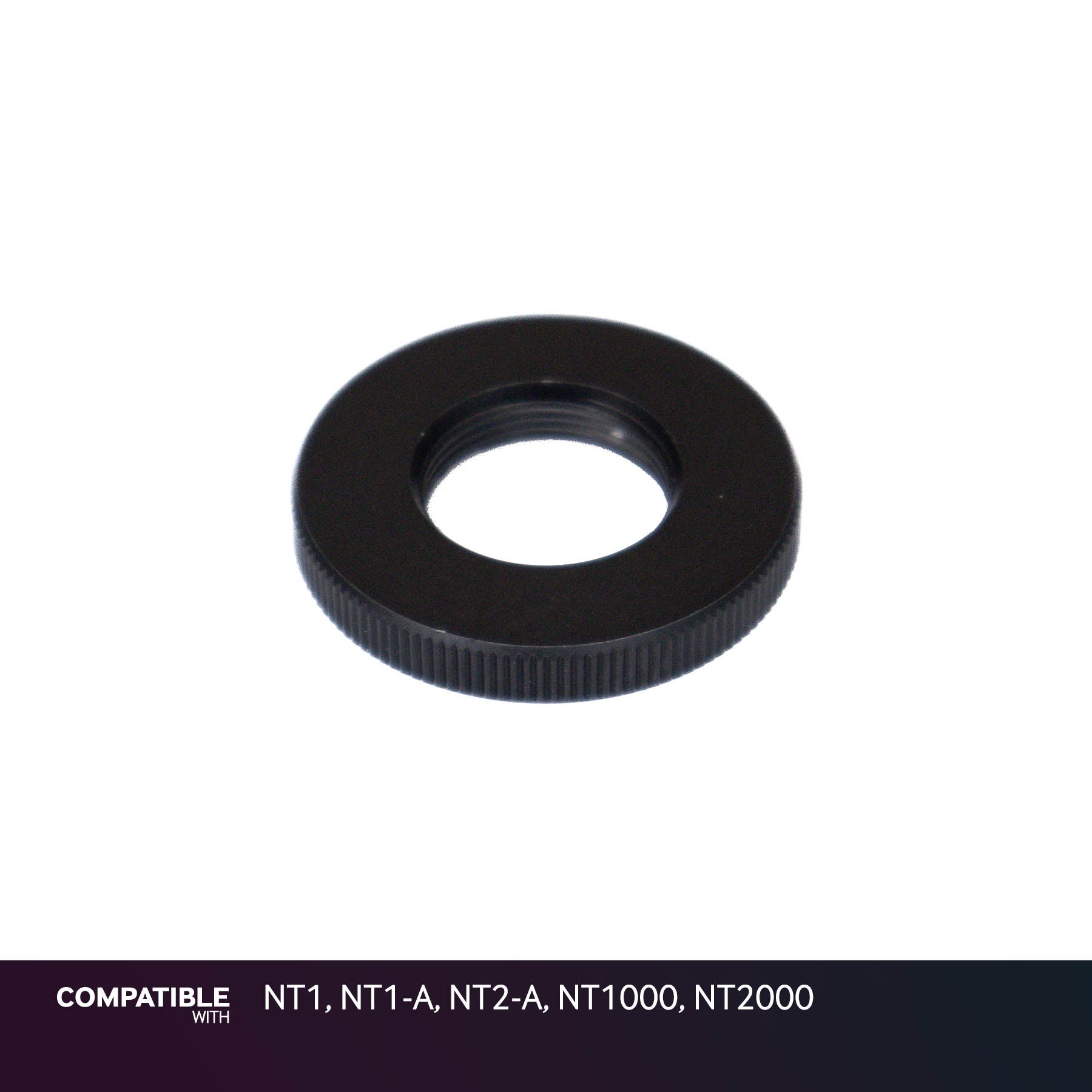 Rode Black Mounting Ring Nut for NT1, NT1-A, NT2-A, NT1000, NT2000