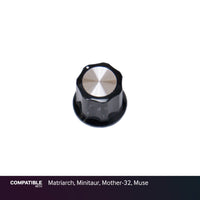 Moog Silver-Face Knob with Dot for Matriarch, Minitaur, Mother-32, Muse