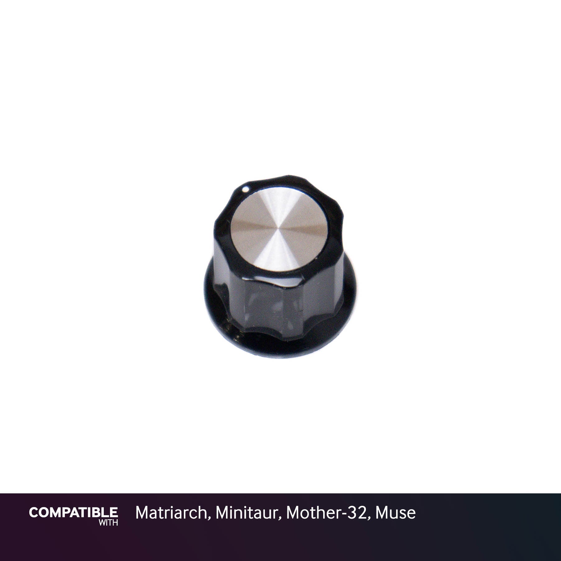 Moog Silver-Face Knob with Dot for Matriarch, Minitaur, Mother-32, Muse