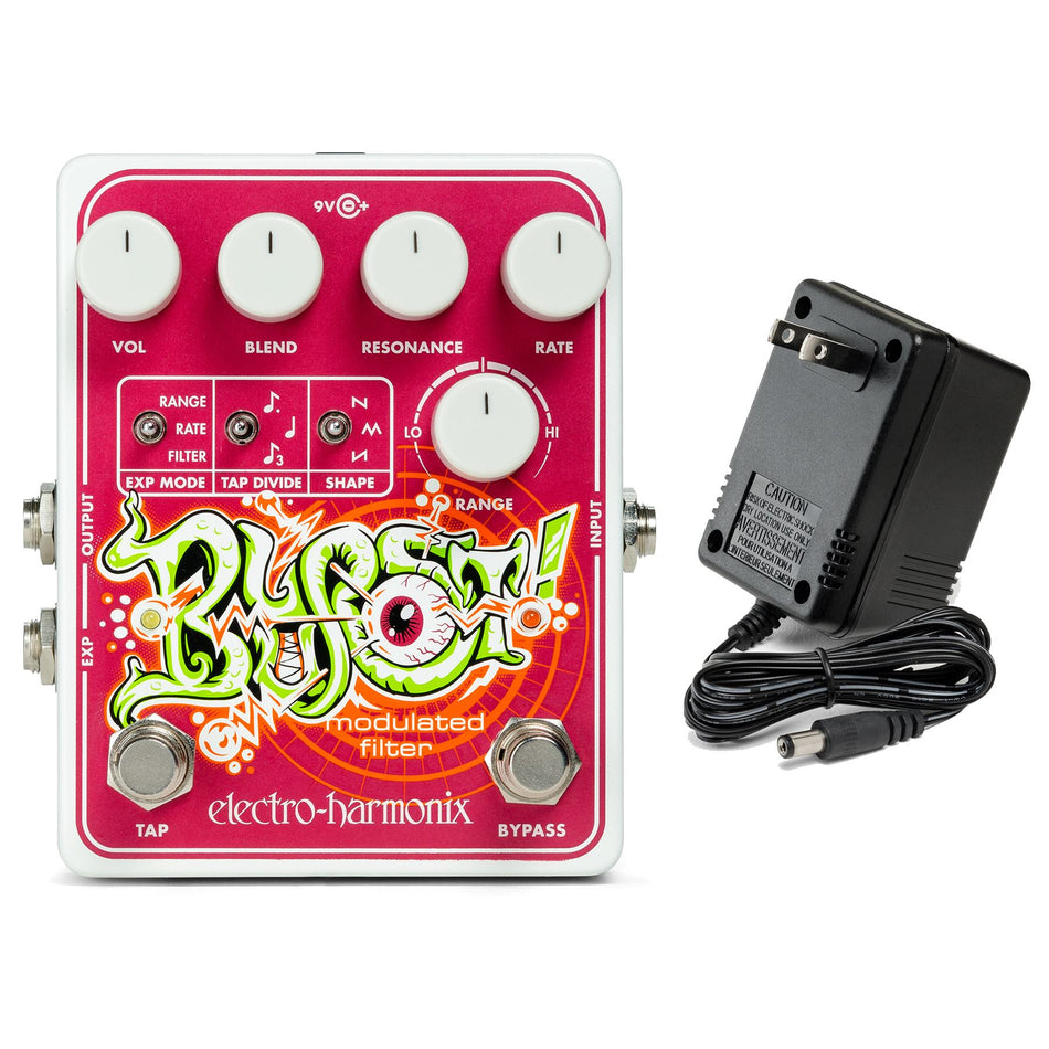 Electro-Harmonix Blurst Modulated Filter Guitar Effects Pedal with Power Supply