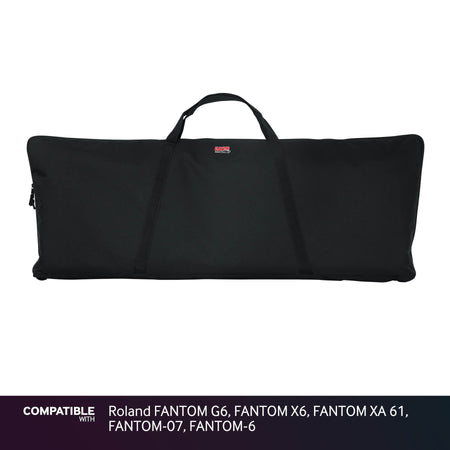 Gator Economy Keyboard Gig Bag for Roland FANTOM G6, FANTOM X6, FANTOM XA 61, FANTOM-07, FANTOM-6