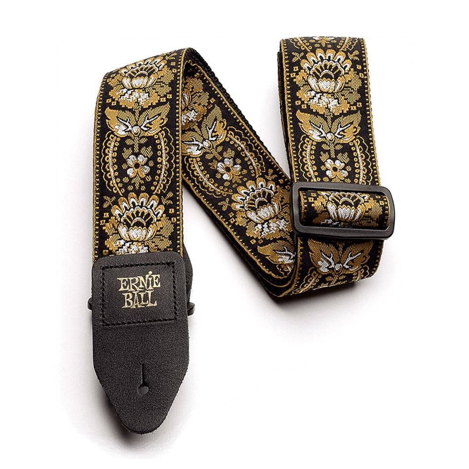 Ernie Ball P04151 Royal Orleans Jacquard Guitar Strap with Leather Ends 41-72"