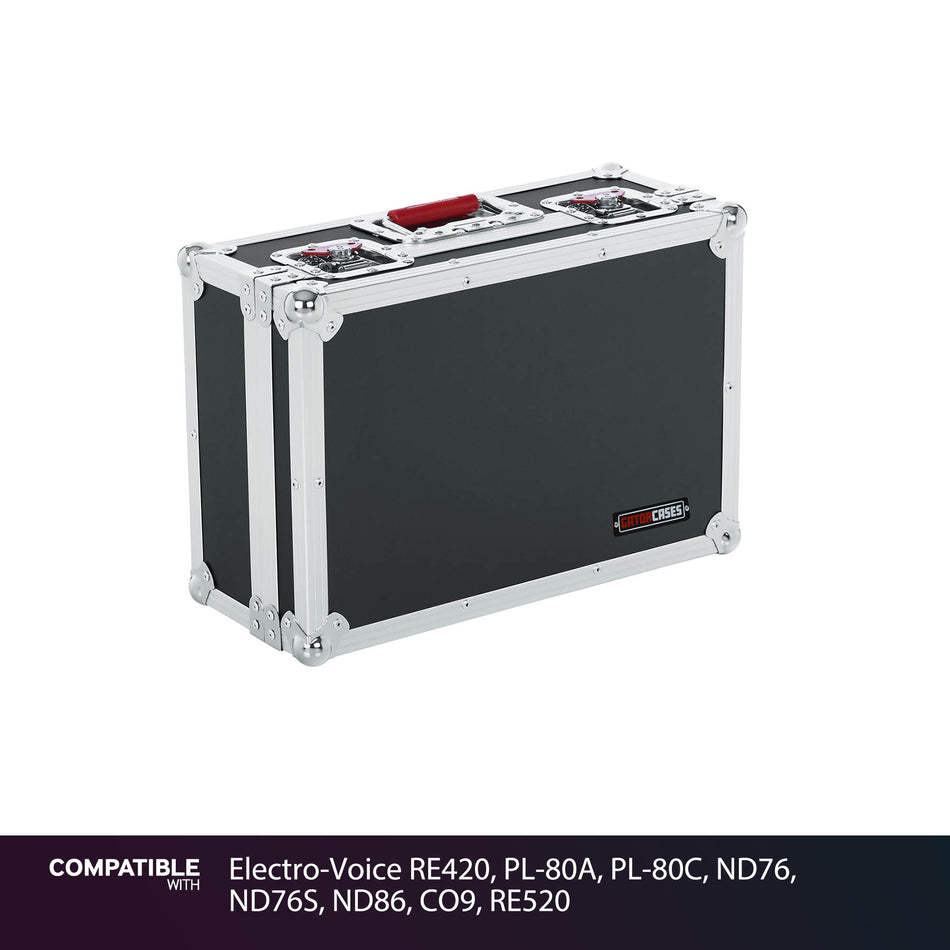 Gator 15 Microphones Road Case for Electro-Voice RE420, PL-80A, PL-80C, ND76, ND76S, ND86, CO9, RE520