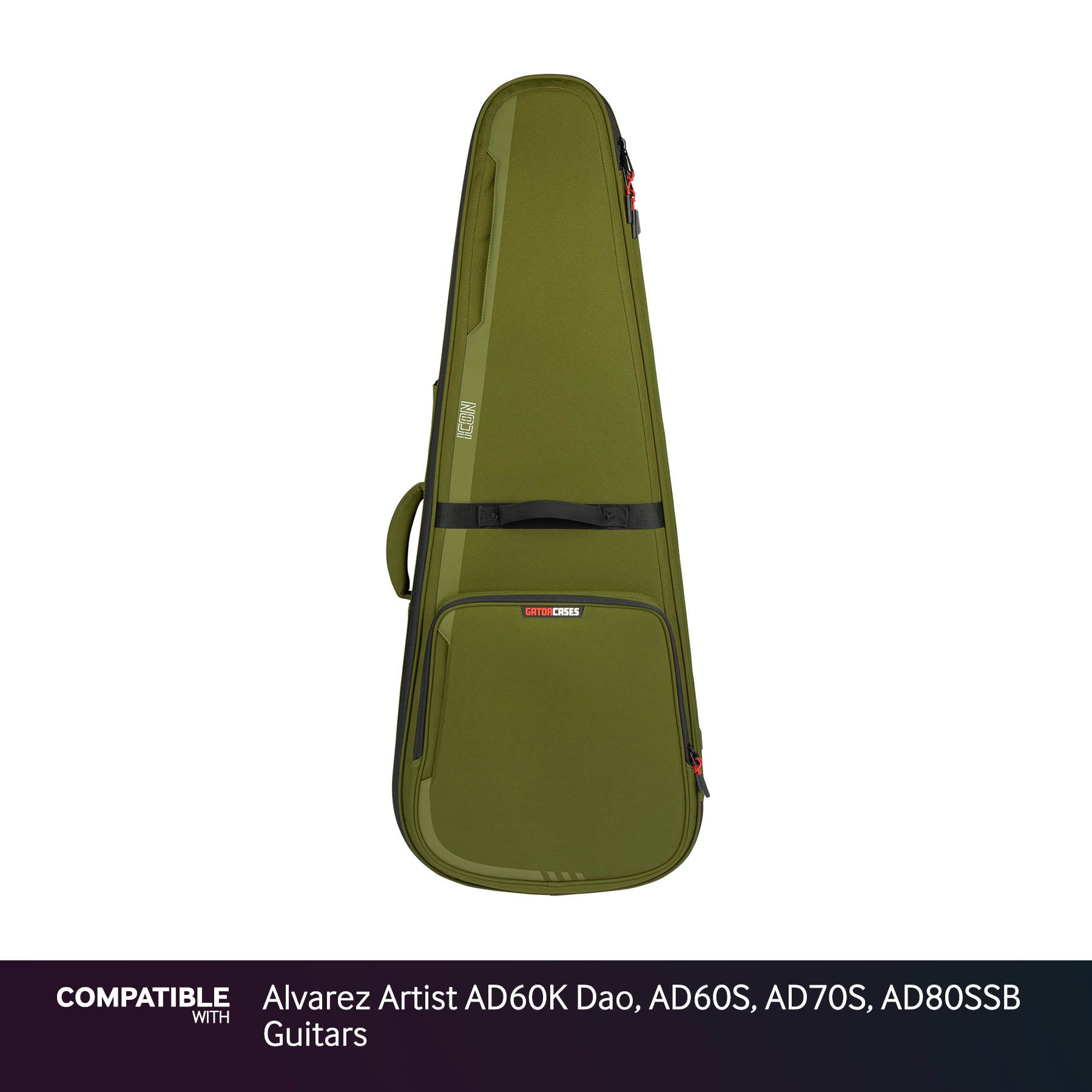 Gator Green ICON Case for Alvarez Artist AD60K Dao, AD60S, AD70S, AD80SSB Guitars