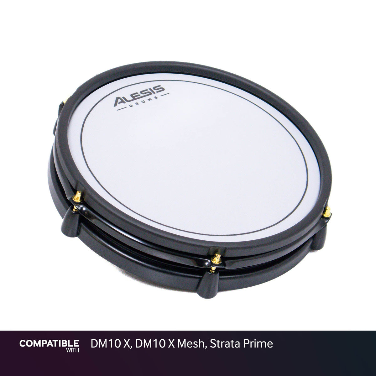 Alesis 12" Dual-Zone White/Red Mesh Drum Pad for DM10 X, DM10 X Mesh, Strata Prime