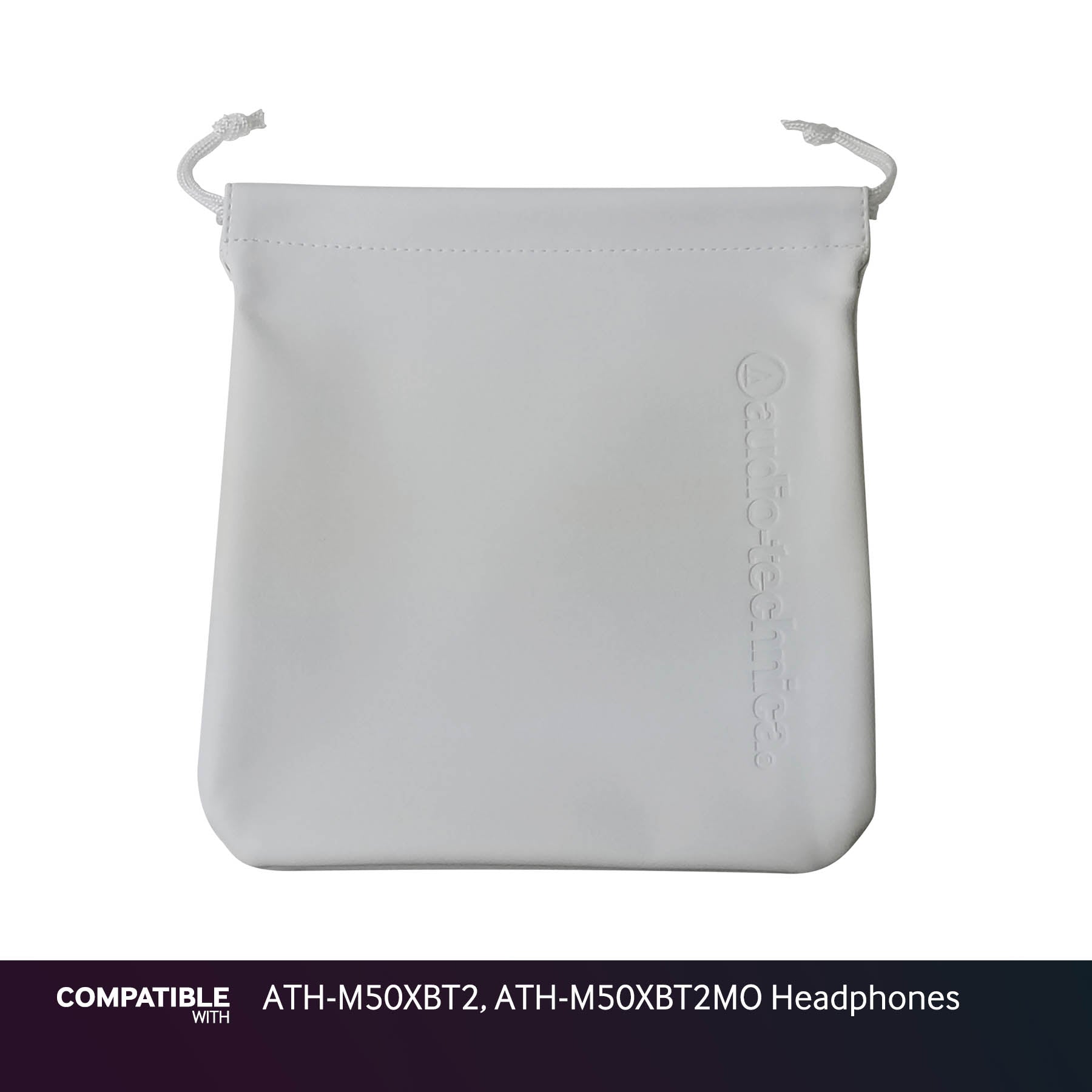 Audio-Technica White Storage Pouch for ATH-M50XBT2, ATH-M50XBT2MO Headphones