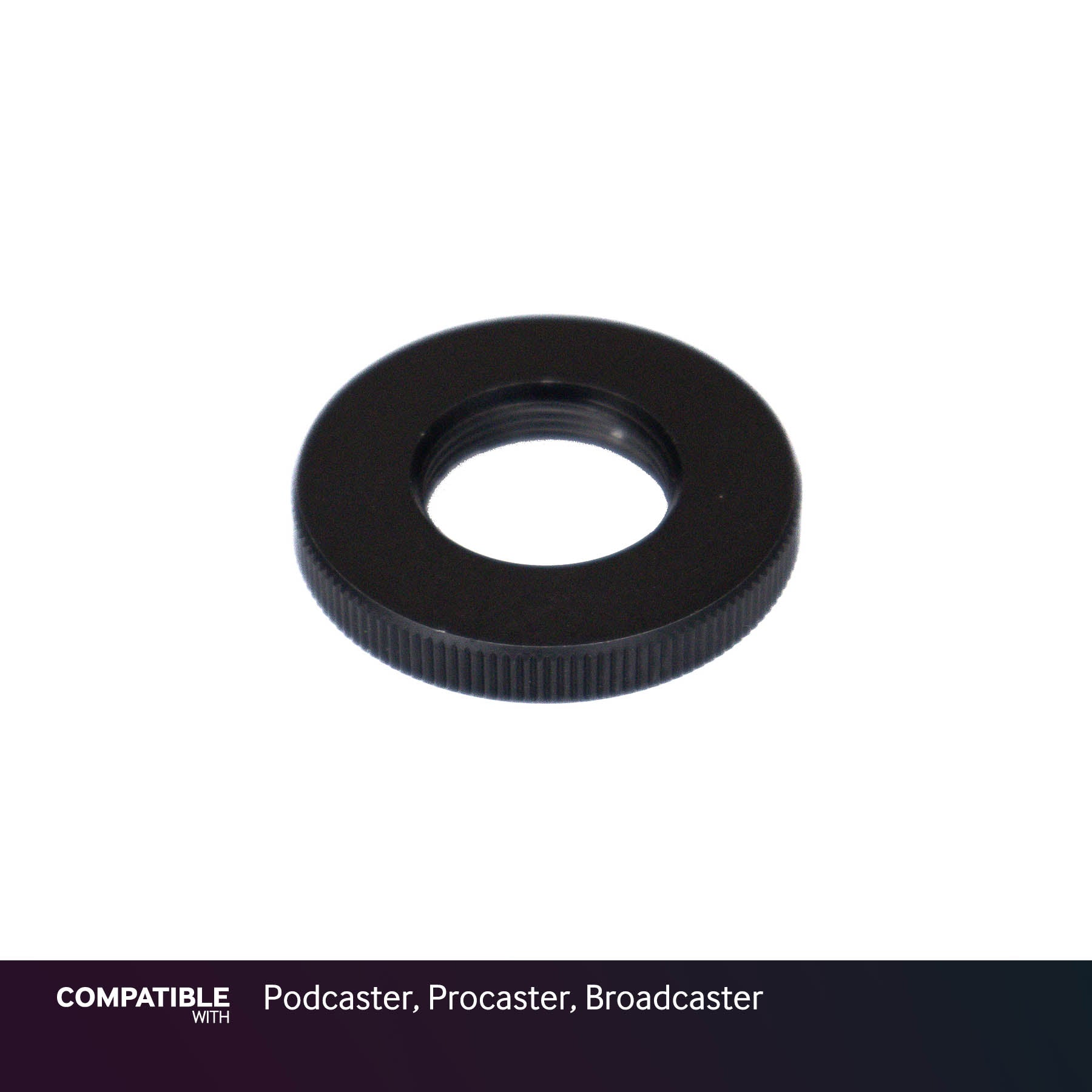 Rode Black Mounting Ring Nut for Podcaster, Procaster, Broadcaster