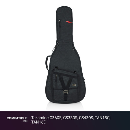 Gator Black Jumbo Gig Bag fits Takamine G360S, GS330S, GS430S, TAN15C, TAN16C
