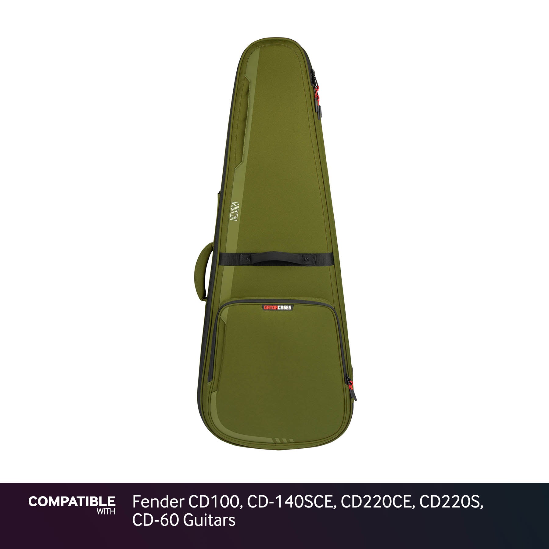 Gator Green ICON Case for Fender CD100, CD-140SCE, CD220CE, CD220S, CD-60 Guitars