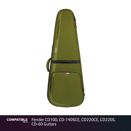 Gator Green ICON Case for Fender CD100, CD-140SCE, CD220CE, CD220S, CD-60 Guitars