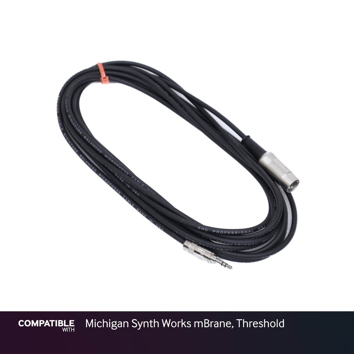 Rapco 1/8" TRS MIDI Type-B Cable for Michigan Synth Works mBrane, Threshold