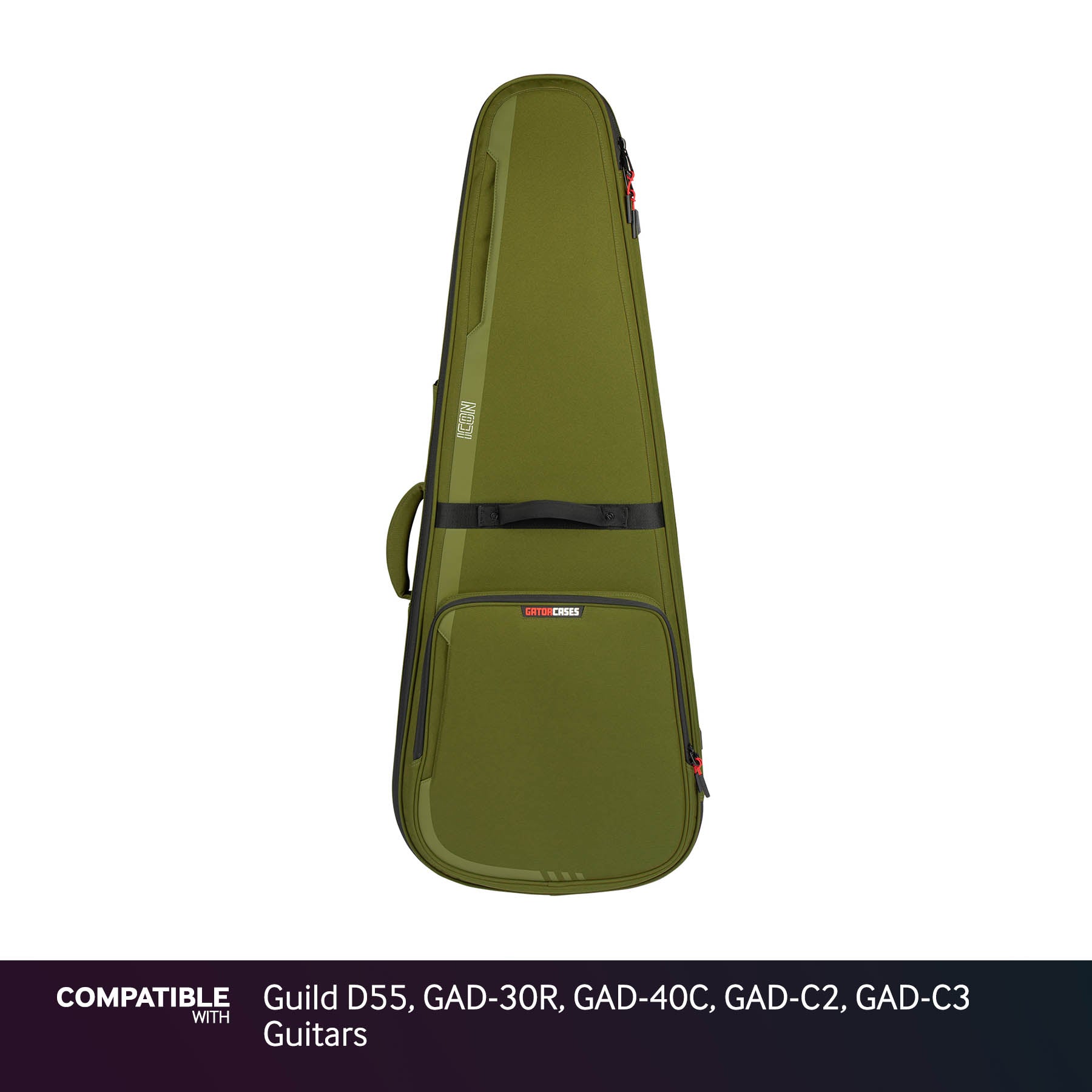 Gator Green ICON Case for Guild D55, GAD-30R, GAD-40C, GAD-C2, GAD-C3 Guitars