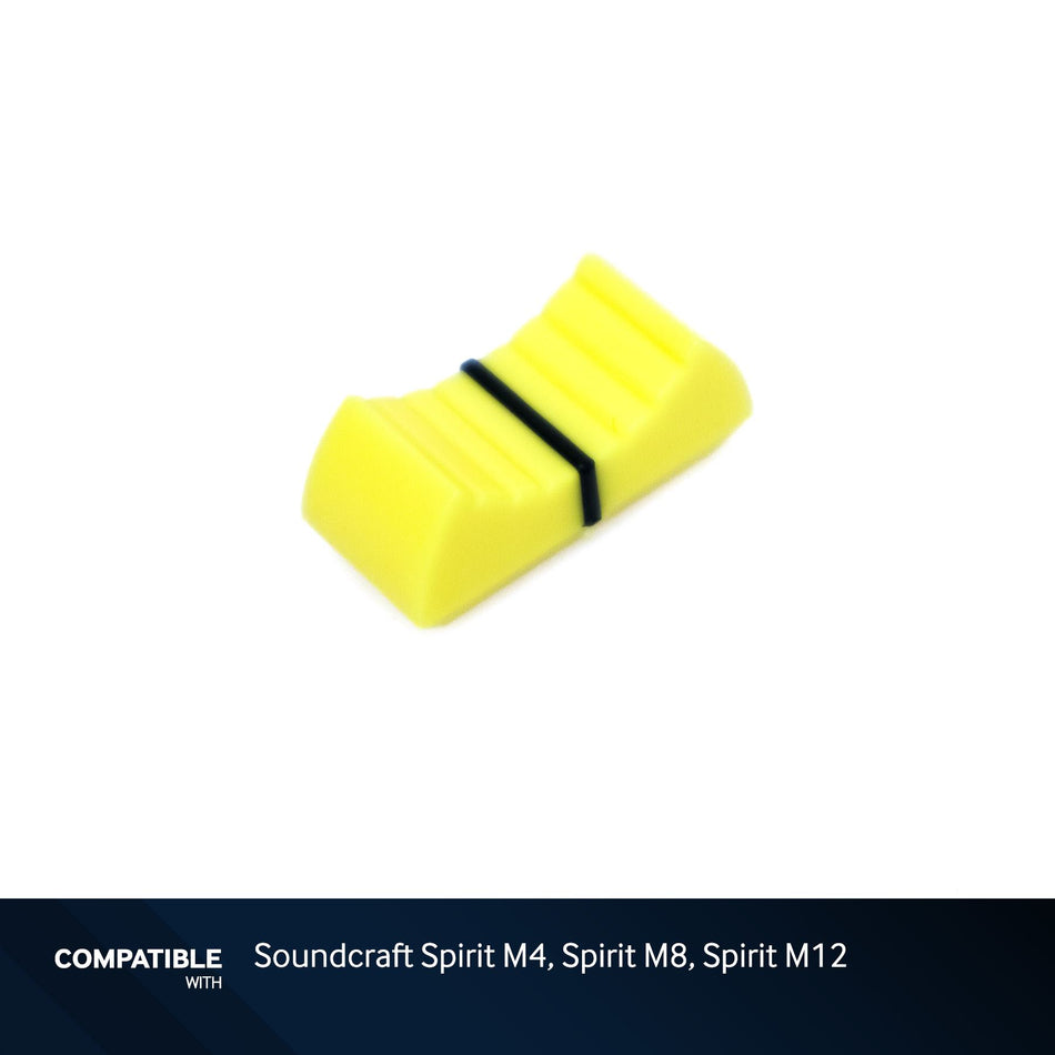 Soundcraft Yellow Fader Cap with Black Line for Spirit M4, Spirit M8, Spirit M12
