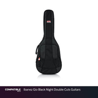 Gator Padded Gig Bag for Ibanez Gio Black Night Double Cuts Guitars