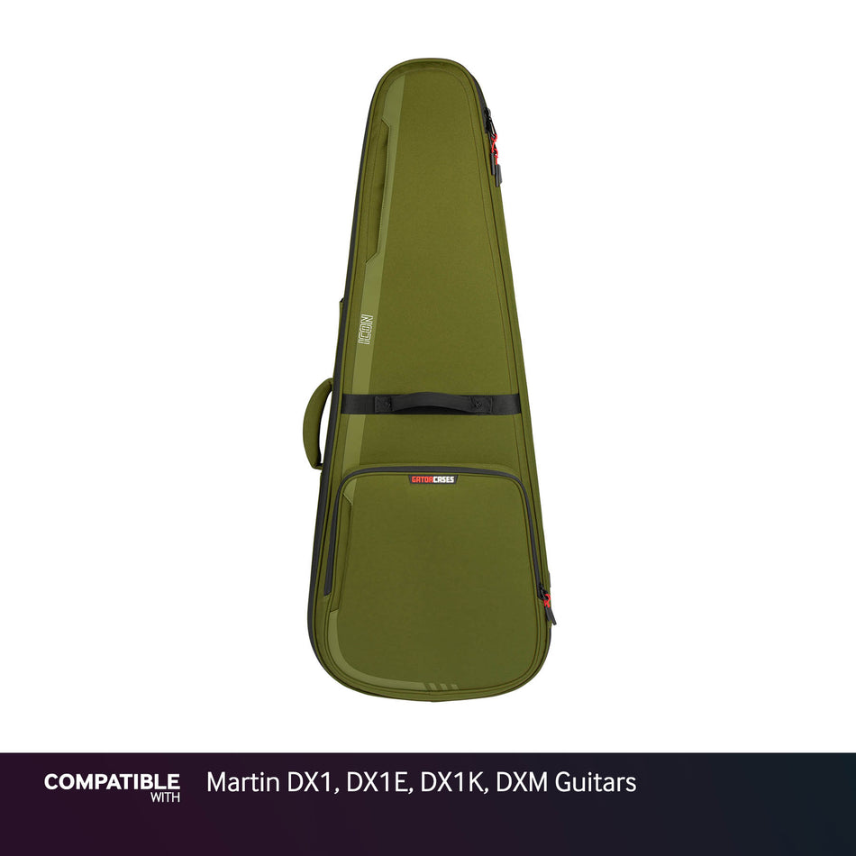 Gator Green ICON Case for Martin DX1, DX1E, DX1K, DXM Guitars
