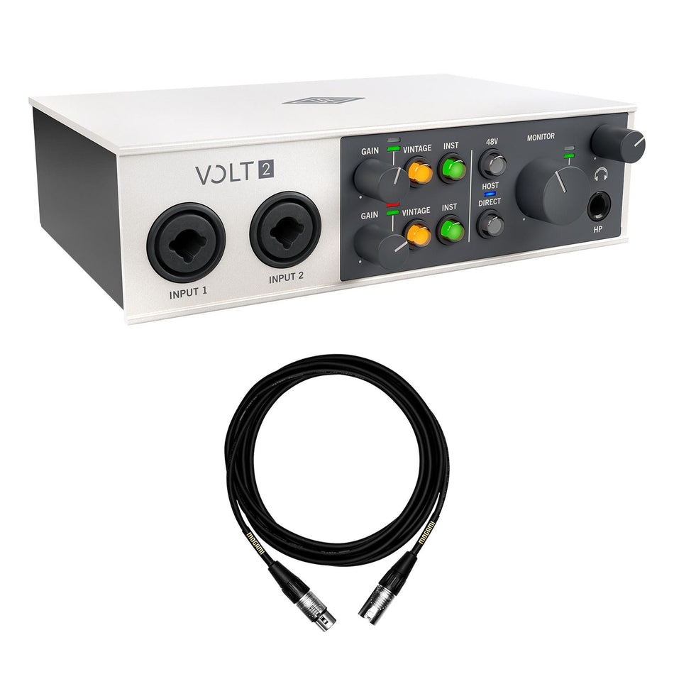 Universal Audio Volt 2 USB-C Audio Interface Bundle with Mogami XLR Cable