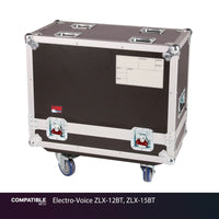 Gator 2-Speaker Tour Case for Electro-Voice ZLX-12BT, ZLX-15BT